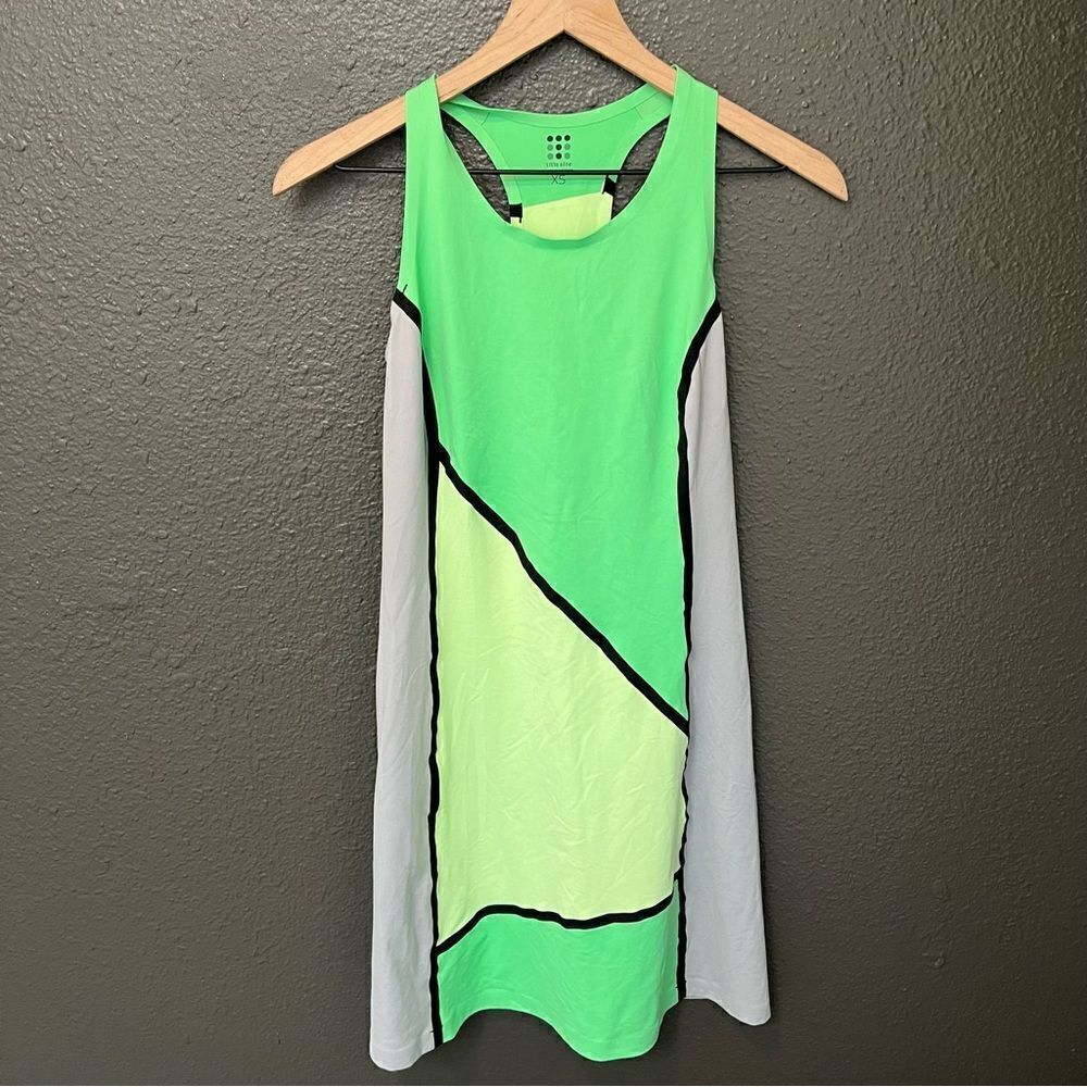 Title Nine Athletic Dress Diamalete Racerback Golf Green Dress